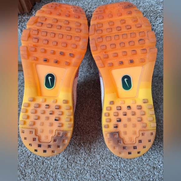 Nike Flyknit Max Atomic Purple Orange Mango Lace Up Sneakers Womens size 6 - Picture 10 of 10